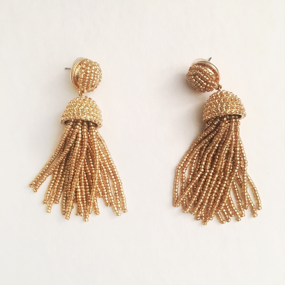 NWOT BaubleBar Gem Piñata Tassel Earrings - Picture 2 of 2